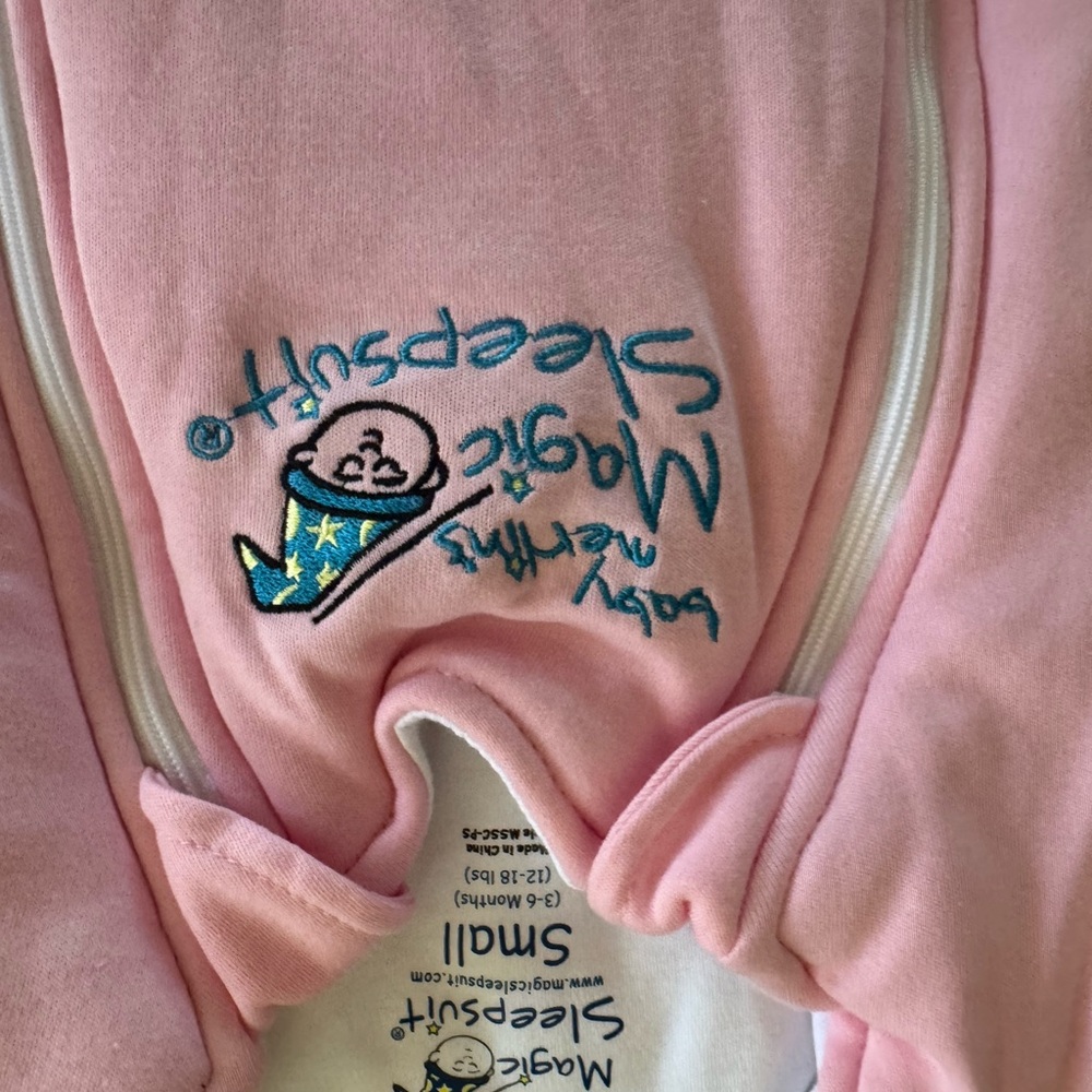 Baby Merlins Majic Sleepsuit Pink Small - Picture 3 of 4